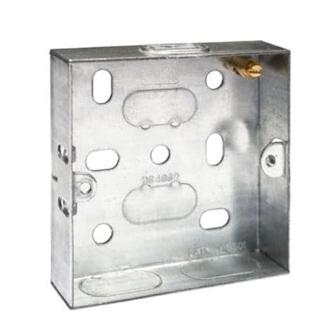 bg electrical steel knockout box 1gang 25mm silver|Steel Knockout Box .